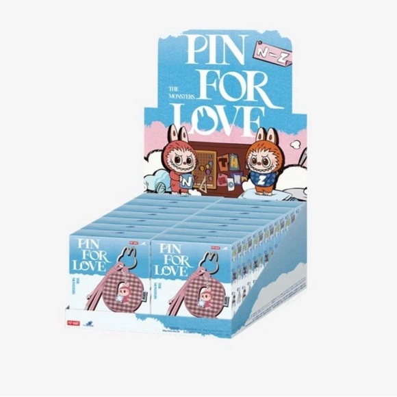 POP MART Accessories - Pop Mart Labubu The Monsters Pin for Love Series Letter Keychain (A-Z &?)